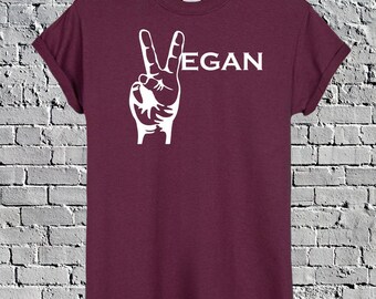 Peace Sign Vegan T-Shirt Top Tee