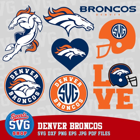 DENVER BRONCOS SVG files Silhouette files CriCut Vector