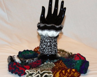 Cuffs - hand knitted, wrist warmers, handmade, bespoke, all colours, made to order