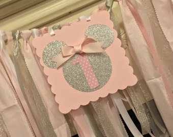 First Birthday Girl, Minnie Mouse Birthday Banner, Minnie Decorations, Minnie Mouse 1st Birthday Partym