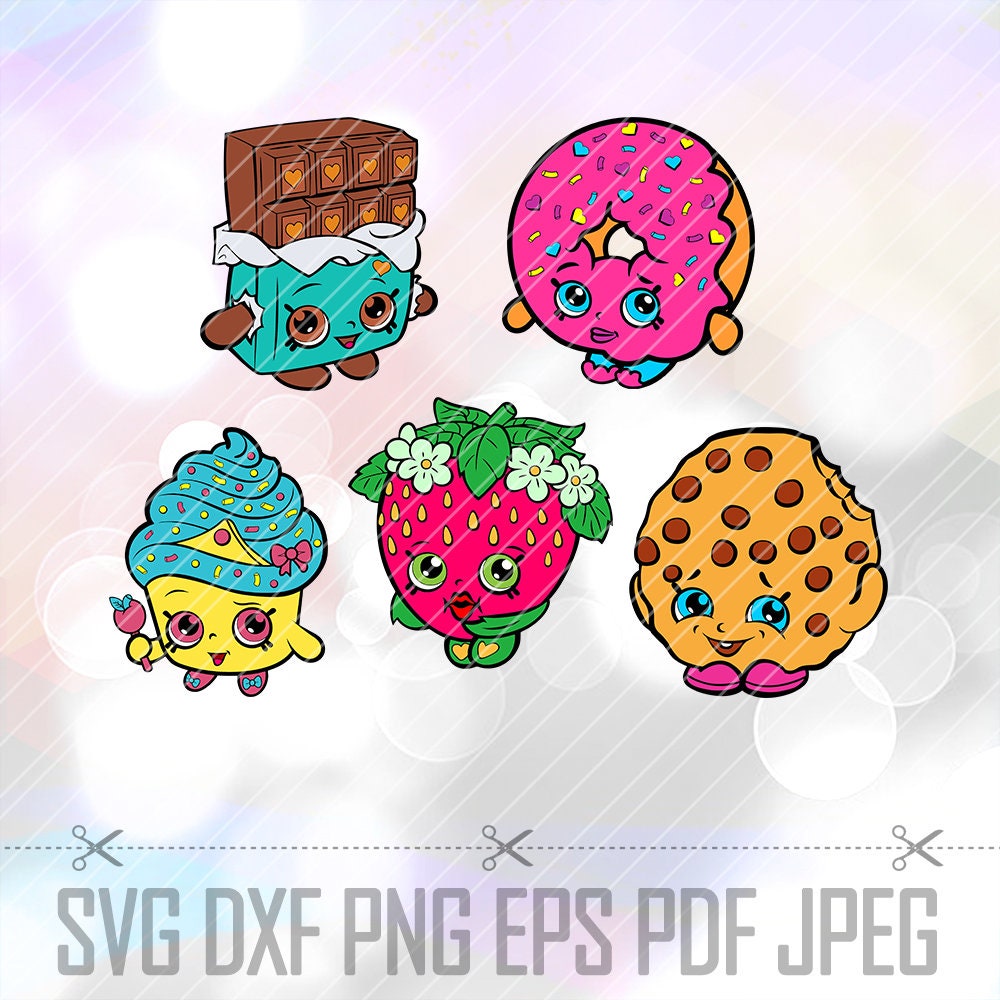 Download SVG Shopkins Layered Cut Files Cricut Design Silhouette Cameo