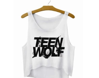 Women's O-neck Teen Wolf Tank Top / Colors White and Black, White and Colorful / Size S M L / FREE Shipping