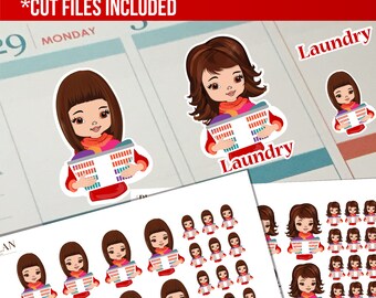 Laundry stickers, Printable stickers, Decorative stickers, Happy planner stickers, Erin Condren planner stickers, Functional stickers -