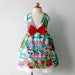 Flower Print Dress, Girls Birthday, Toddler Birthday Party Dress, Flower Garden Party Dress, Poppy Flower Dress, Daisy Dress, Cotton Dress