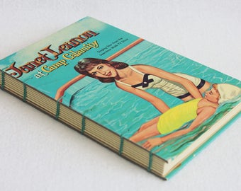 Old Book Journal / Recycled Vintage Book / Janet Lennon at Camp Calamity Rebound Journal Blank Book by PrairiePeasant