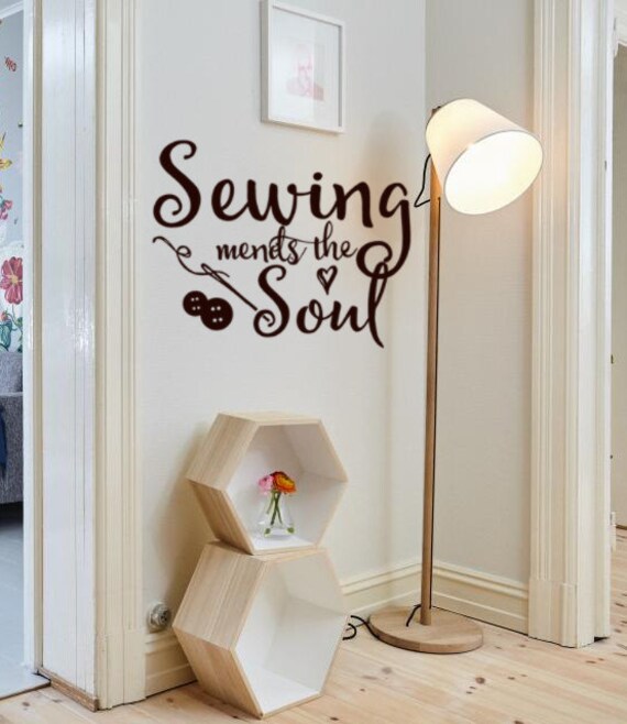 Wall Decals Craft Room Decor Sewing Mends The by HouseHoldWords