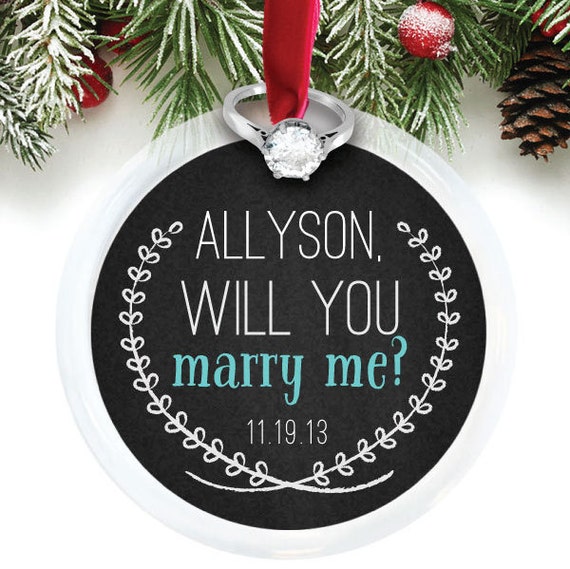 Will You Marry Me Ornament Christmas Engagement Proposal