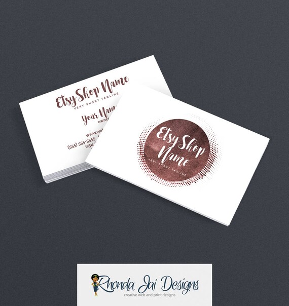 Items similar to Business Cards For Etsy Shop - 2 Sided Printable ...