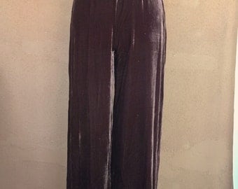 Chocolate Brown Velvet Pants
