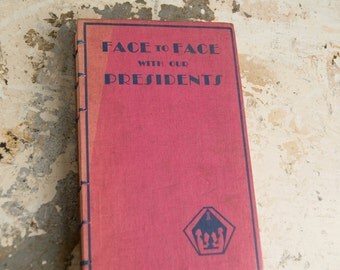 1929 PRESIDENTS Vintage Notebook Journal