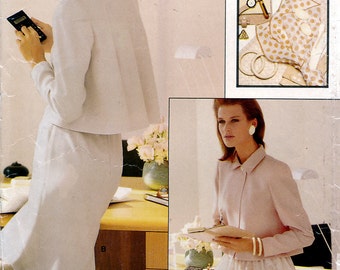 Vogue 7165 Sewing Pattern for Misses' Jacket and Skirt - Uncut - Size 12, 14, 16 - Bust 34, 36, 38