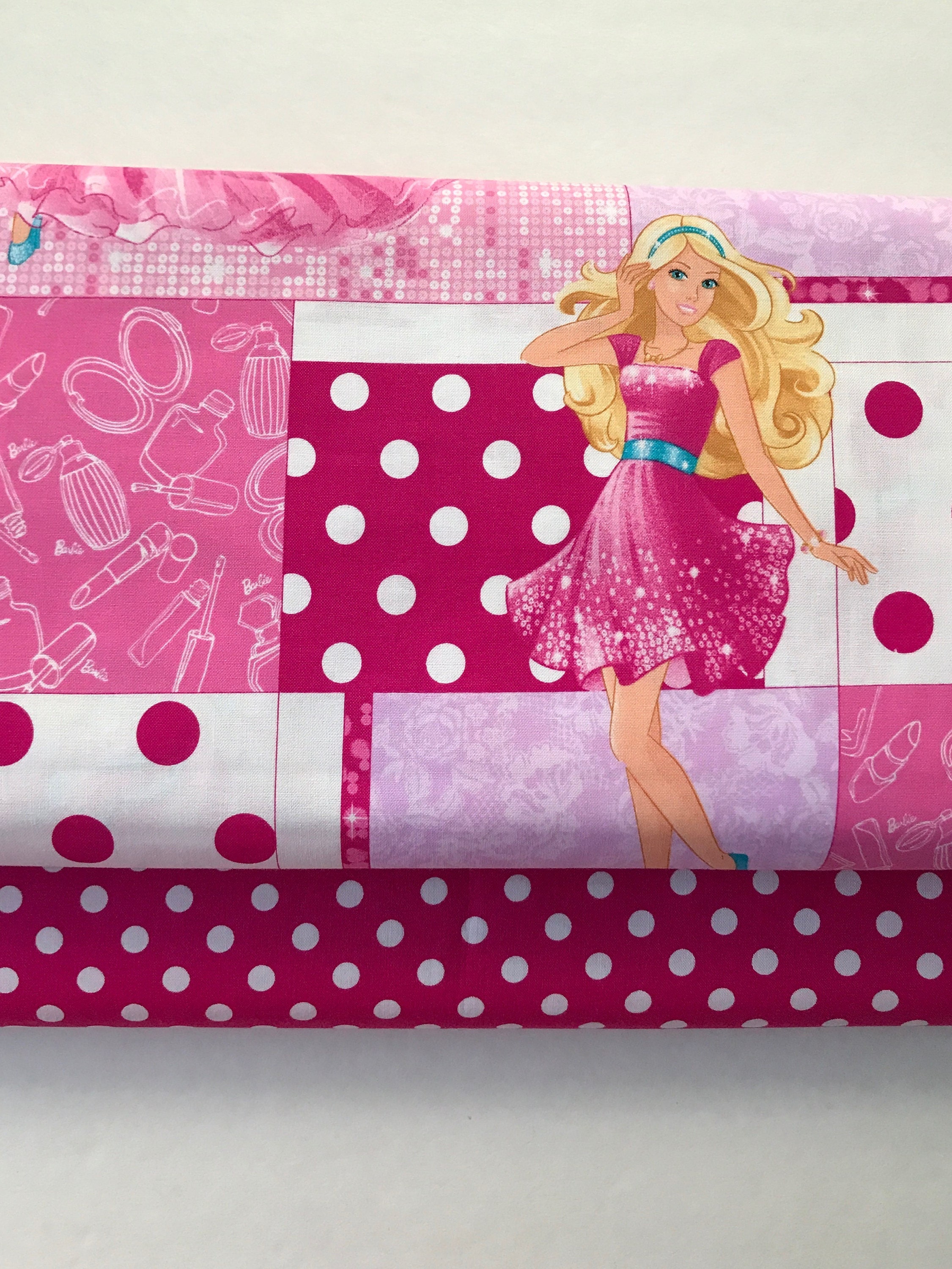 Barbie Fabric Bundle of 2 fabrics CHOOSE YOUR CUT 100%