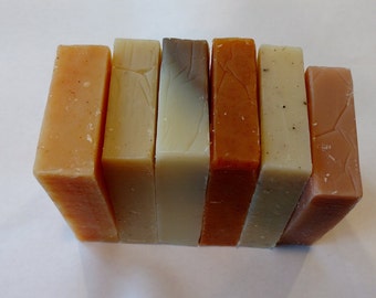 Your Choice Any Six Cold Process Soaps Scented with Essential Oils Combo Pack Soap Set