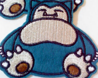 Pokemon SNORLAX Iron On Sew On Patch Applique