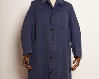 1950's French Blouse Coat Indigo