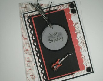 Guitar Birthday Card, Guitar Card, Birthday Card, Guitar Birthday, Male Birthday Card, Card for Him, Rock 'n Roll Card, Music, Guitar