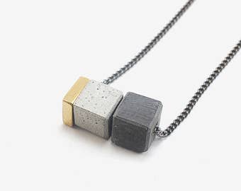 Architectural Necklace, Concrete Necklace, Modern Gift For Architect, Minimal Jewelry Gift