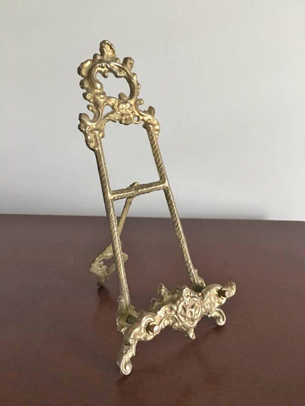 Vintage Decorative Brass Easel / Tabletop Easel from