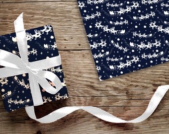 Christmas Gift Wrap - Christmas Wrapping Paper - Santa's Sleigh