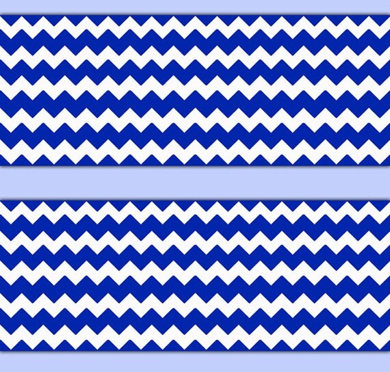 ROYAL BLUE CHEVRON Wallpaper Border Wall Art Decals Stickers
