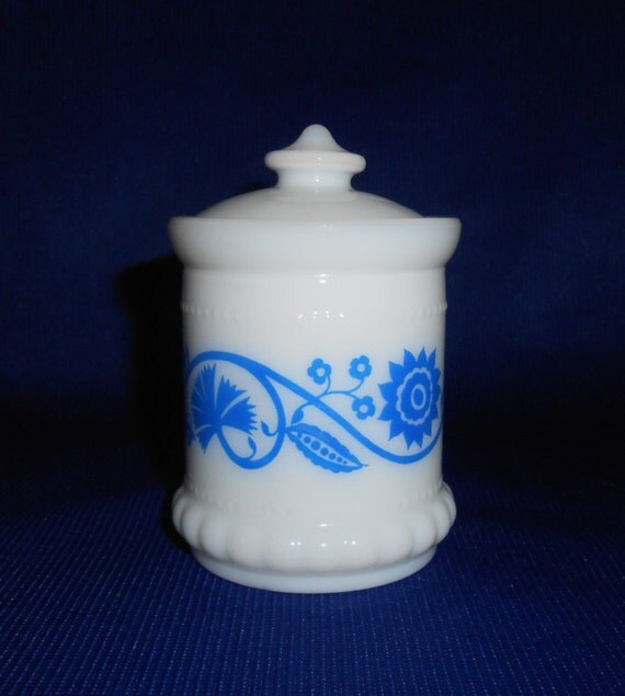 Hazel Atlas Milk Glass Mustard Jar