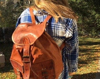 Leather backpack,Backpack bag, brown leather backpack, leather back pack