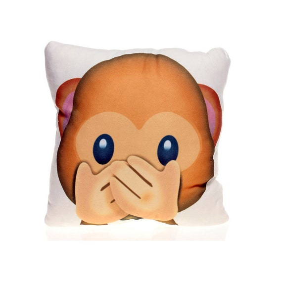 emoji monkey pillow