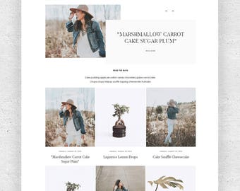 Responsive Premade Blogger template + Contact Form - Minimalist Gallery Grunge