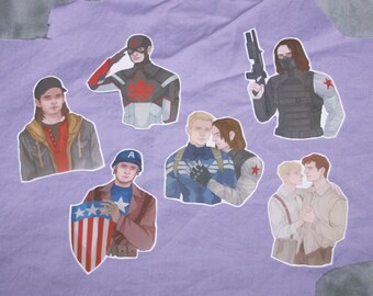 Stucky - Sticker Set - Steve Rogers - Bucky Barnes