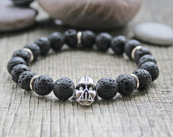 Gamer gifts Star wars bracelet darth vader bracelet mens bracelet big beaded bracelet Stormtrooper birthday gifts for him Star wars cosplay