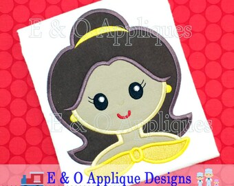 Princess Belle Applique Design - Princess Applique Design - Book Princess Applique - Beauty and the Beast Embroidery Design - Digital Design