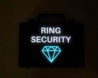 LED ring box briefcase for ring bearer box light up ring security diamond box LED briefcase wedding Light up ring security briefcase
