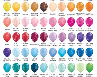 11" Latex Balloons - Standard Line // 6 Pack // Birthday and Wedding Balloons // Paper and Party Supplies