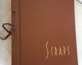 Vintage SCRAP BOOK ALBUM, Scrapbooking Album, Antique Large Scrapbook, Ephemera
