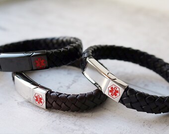 Medical Alert Bracelet - Personalised Medical Alert Bracelet - Range of Colours & Sizes