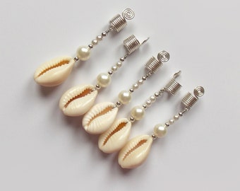 beads hair cowrie shell
