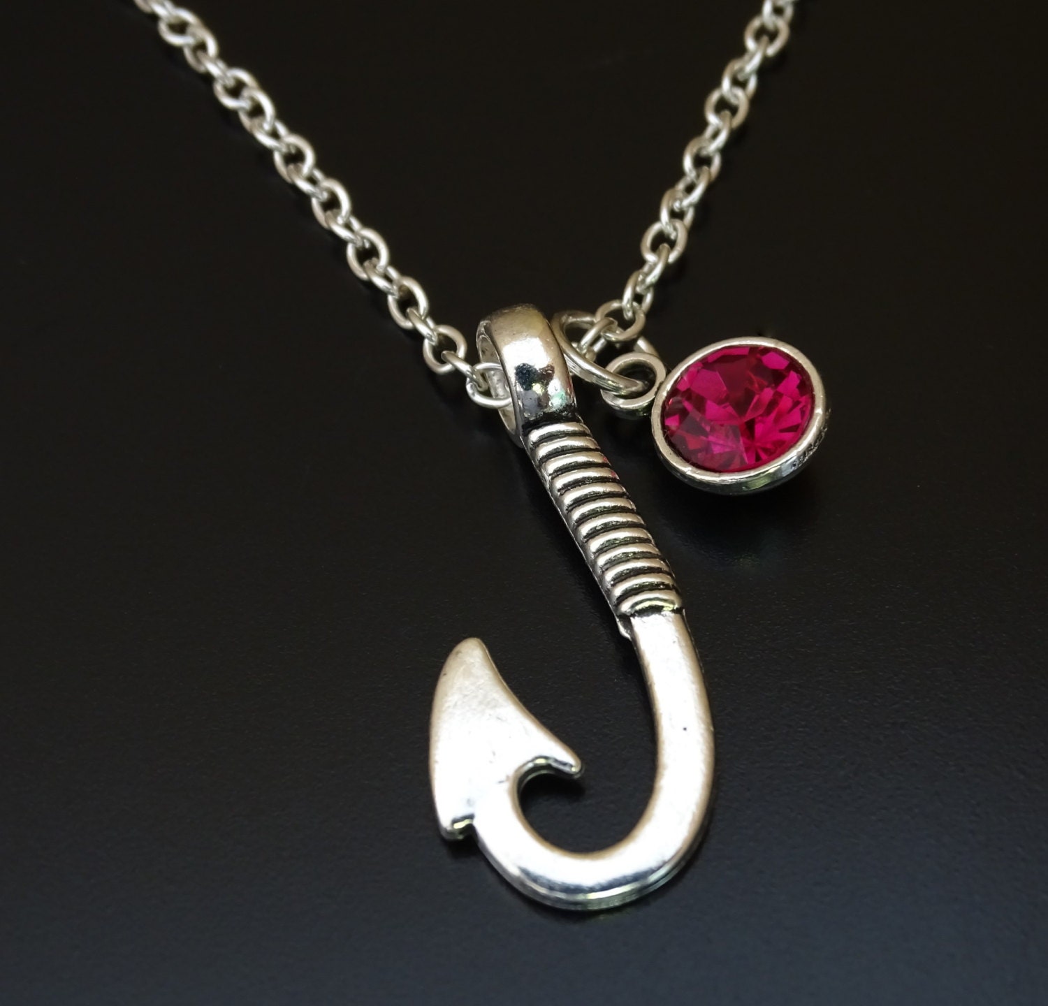 Fish Hook Necklace Fish Hook Charm Fish Hook Pendant Fish