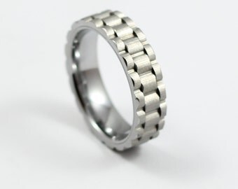 silver tungten carbide mens wedding band 6mm ring comfort fit free custom engraving sizes 7 13 durable ring for mechanics - Gear Wedding Ring silver tungten carbide mens wedding band 6mm ring comfort fit free custom engraving sizes 7 13 durable ring for mechanics - Gear Wedding Ring