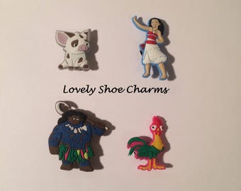Moana Shoe Charms/Jibbitz (Set of 4) Kids Shoe Accessories