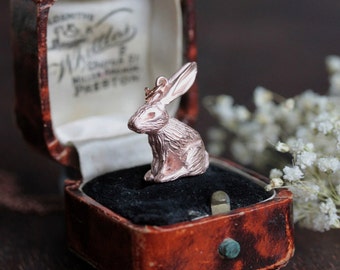 Rose gold rabbit necklace, bunny necklace, nature jewellery