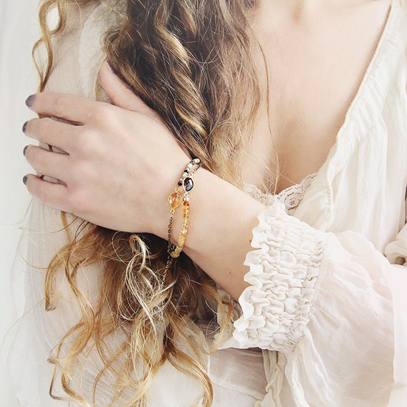 Dendritic Opal Bracelet - Dainty Opal Bracelet