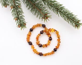 Amber Teething Necklace - Teething Necklace - Baby Teething Necklace - Baltic Amber Teething Necklace - Baltic Amber Jewelry - Boho Baby