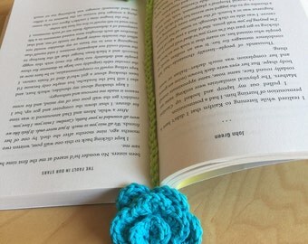 100% Cotton Crochet Bookmark - Spring Collection (Blue)