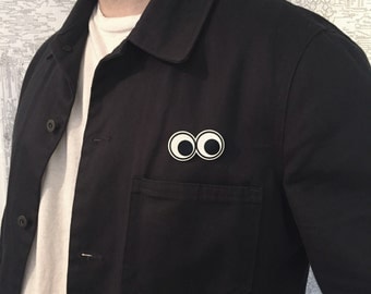 Googly Eyes White Metal Pin