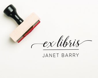 Ex Libris RubberStamp, Bookplate Stamp, Personalizes Library Stamp, Gift for dad, Custom Book Rubber Stamp, Ex Libris Stamp (SBOOK103)