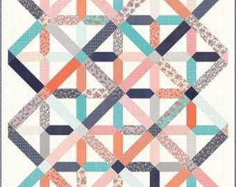 Tinker Toy Quilt Pattern by April Rosenthal of Prairie Grass for Moda Using Sweet Marion Fabric-144 Finished Quilt Size 68" x 89"