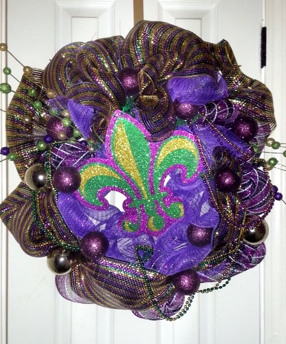 mardi gras wreath for sale