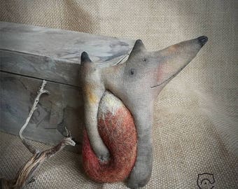 Primitive textiles Fox. Original design.