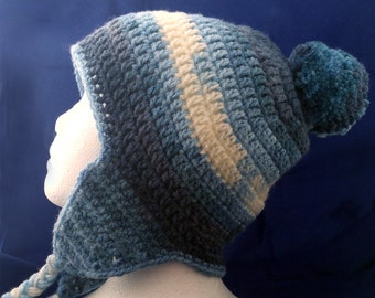 thumbnail image 2 of Unisex Knit Ear Flap Beanie Hat With Pom-Pom - Winter Ski Snow Cap For Adult, Teen, Kid 2 of 4