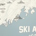 Maine Ski Resorts Map 11x14 Print